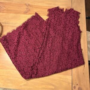 Vici Burgundy Lace Midi Dress
